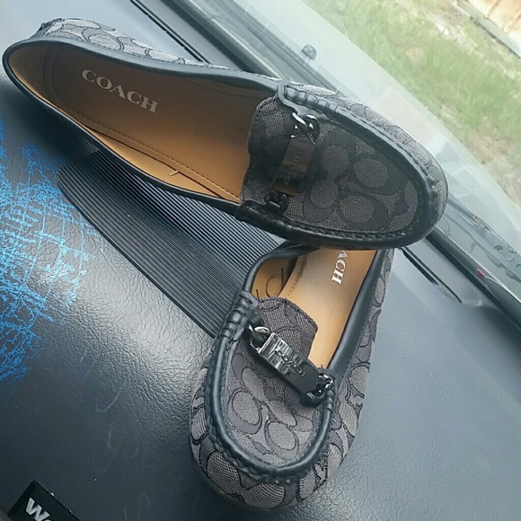 Coach Shoes - Coach canvas leather loafer